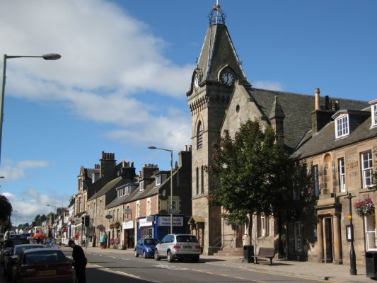 Auchterarder High Street shops - See text below